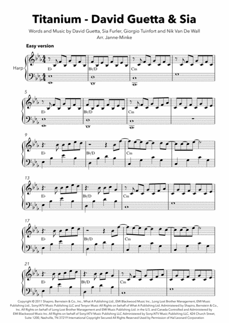 Titanium Harp Solo Easy Version Page 2