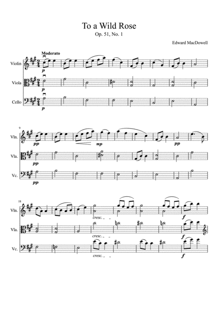 To A Wild Rose String Trio Page 2