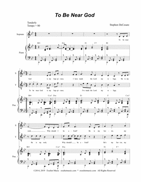 To Be Near God For 2 Part Choir Soprano And Tenor Page 2