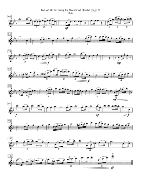 To God Be The Glory For Woodwind Quartet Page 2