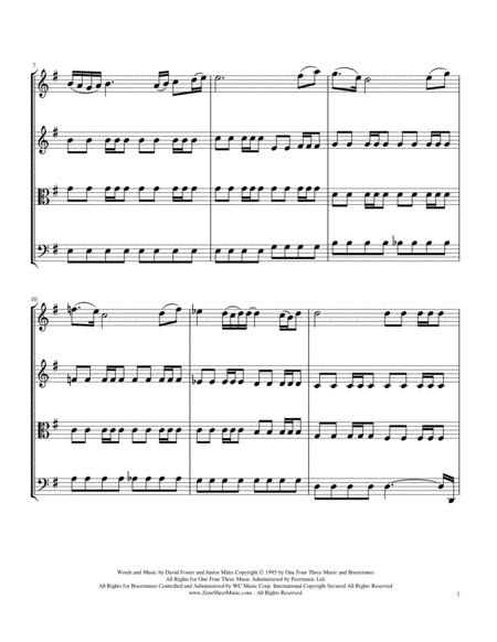 To Love You More String Quartet Page 2