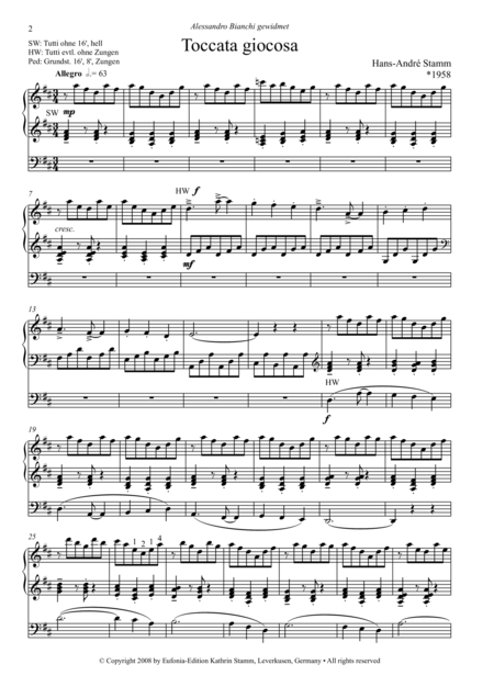 Toccata Giocosa For Organ Page 2