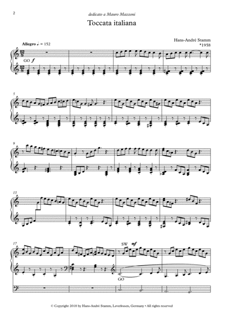 Toccata Italiana For Organ Page 2