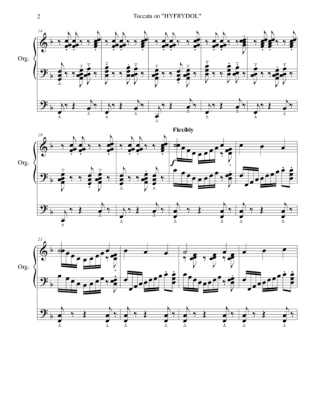 Toccata On Hyfrydol Page 2