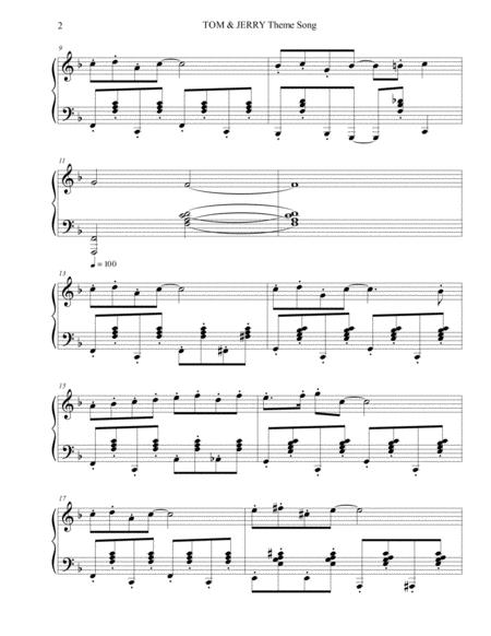 Tom And Jerry Theme Scott Bradley Sheet Music Piano Page 2