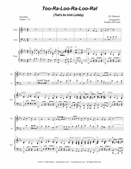 Too Ra Loo Ra Loo Ral Thats An Irish Lullaby Duet For Violin And Cello Page 2