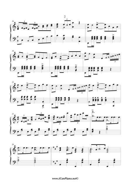 Toreador Song G Bizet Icanpiano Style Page 2