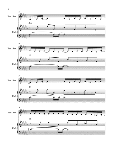 Total Eclipse Of The Heart For Piano And Tenor Sax Page 2