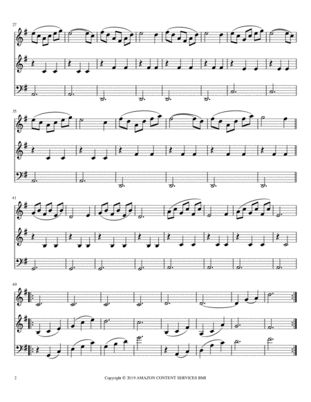 Transparent Main Title Theme Violin 1 Violin 2 Cello Page 2