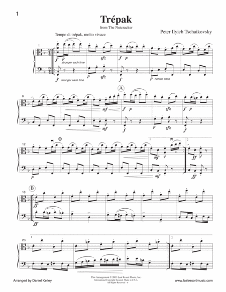 Trepak From The Nutcracker For Viola Cello Duet Or Bassoon Music For Two Page 2