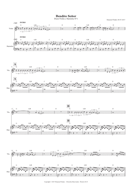 Tres Piezas Para Violin Y Marimba Page 2