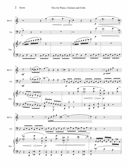 Trio For Piano Clarinet And Cello Page 2