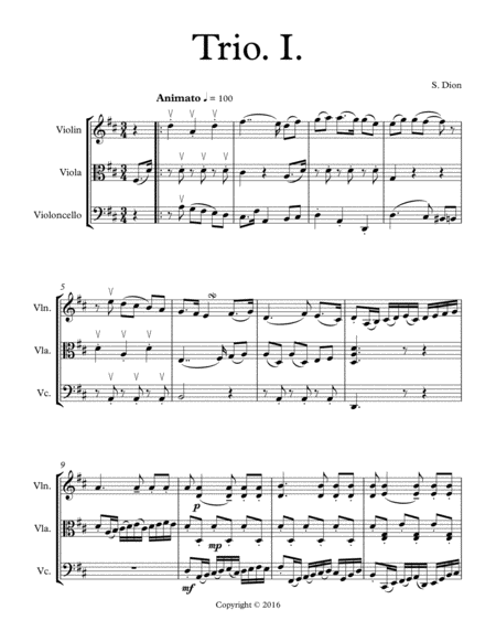 Trio For Strings In D Major Page 2