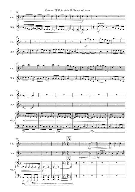 Trio For Violin Clarinet In B And Piano Page 2