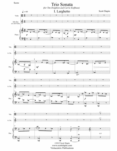 Trio Sonata For Viola Alto Saxophone Or Viola And Piano Page 2