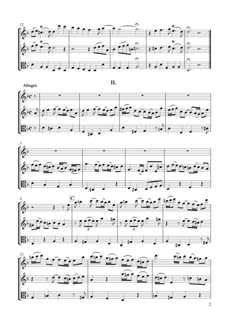 Trio Sonata In D Minor For Two Violins Viola Essercizii Musici Twv42 D4 Page 2