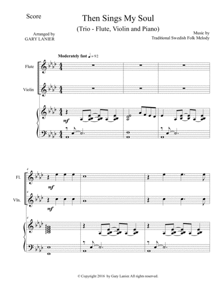 Trios For 3 Great Hymns Flute Violin With Piano And Parts Page 2
