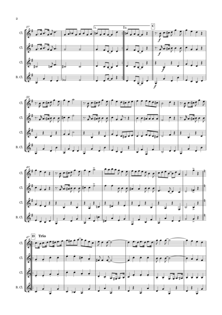 Trouville Canter Foxtrot For Clarinet Quartet Page 2