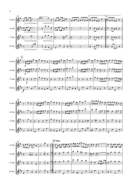 Trouville Canter Foxtrot For Saxophone Quartet Page 2