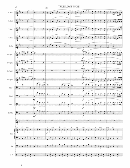 True Love Ways Big Band With Vocal Aattb 8 Brass Vocal Rhythm Tommy Dorsey Style Page 2