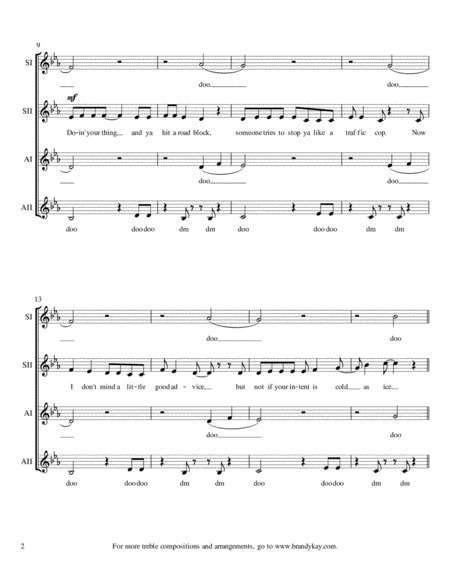 True Ssaa Pop A Cappella Page 2