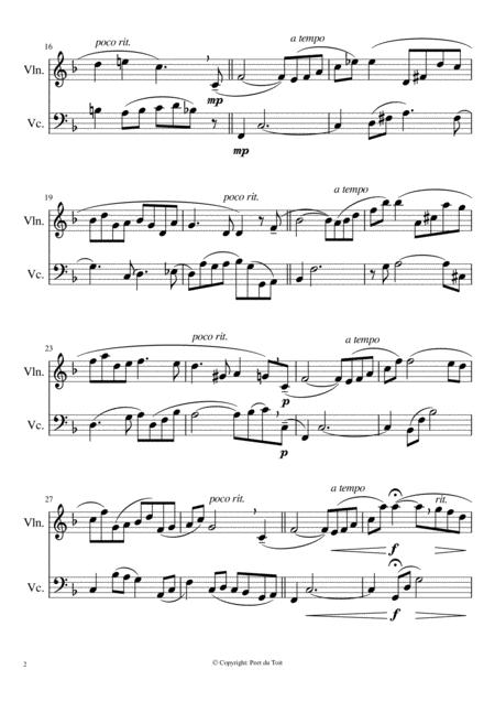 Trumerei Dreaming From Scenes From Childhood Op 15 No 7 R Schumann Violin Cello Page 2