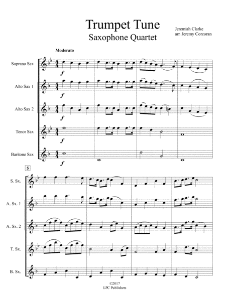 Trumpet Tune For Saxophone Quartet Satb Or Aatb Page 2