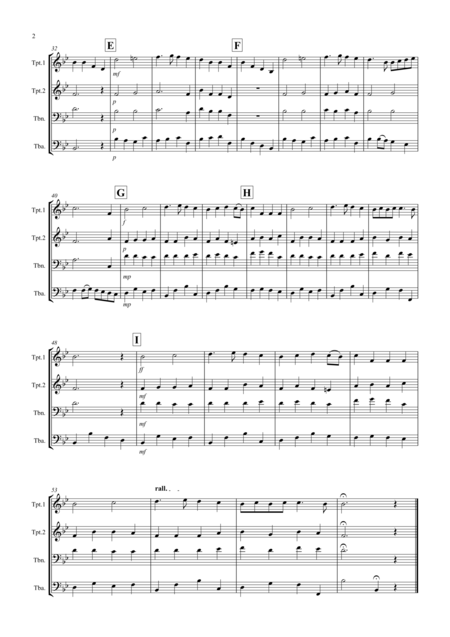 Trumpet Voluntary For Brass Quartet Page 2