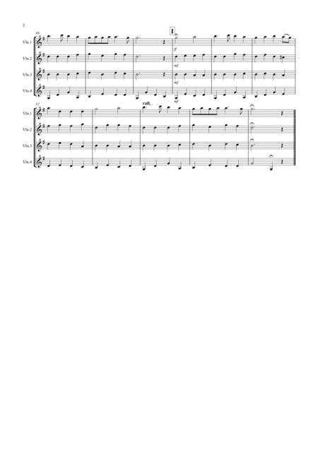 Trumpet Voluntary For Violin Quartet Page 2