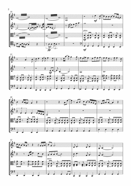 Try A Little Tenderness String Quartet Page 2