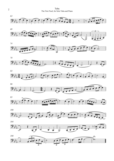Tuba The First Noel Page 2