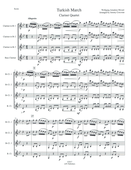 Turkish March For Clarinet Quartet Page 2