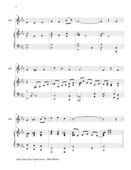 Turn Your Eyes Upon Jesus Oboe Piano And Oboe Part Page 2