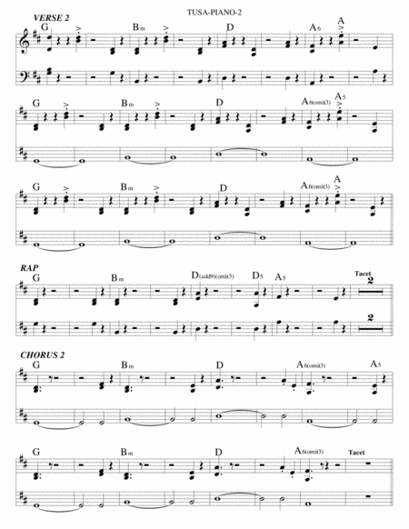 Tusa Piano Strings Bass Guitar Drums Page 2