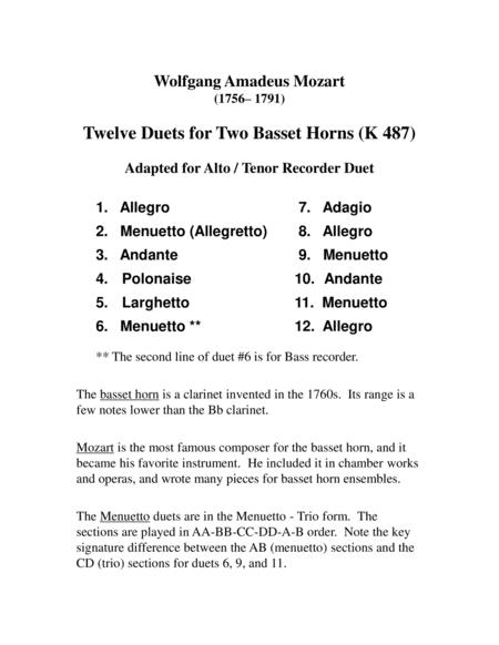 Twelve Mozart Duets For At Recorders Page 2