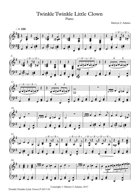 Twinkle Twinkle Little Clown Piano Page 2