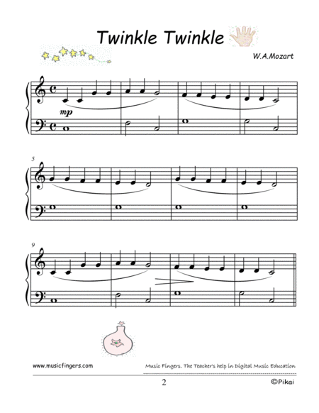 Twinkle Twinkle W A Mozart Lev 1 Variations Page 2