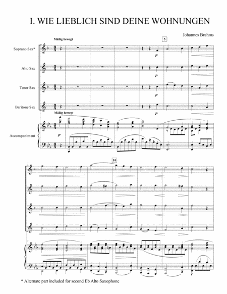 Two Brahms Quartets For Saxophone Quartet Page 2