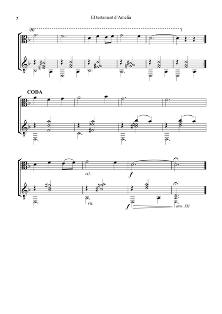 Two Catalan Folk Songs For Viola And Guitar Page 2