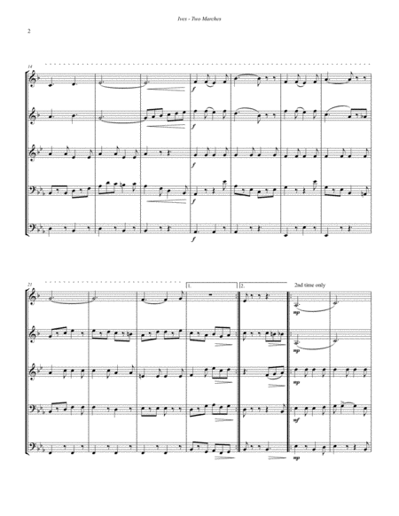 Two Marches For Brass Quintet Page 2