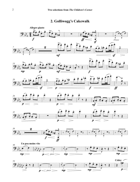Two Selections From The Childrens Corner For Euphonium Piano Page 2