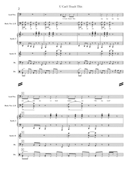 U Cant Touch This M C Hammer Full Score Set Of Parts Page 2