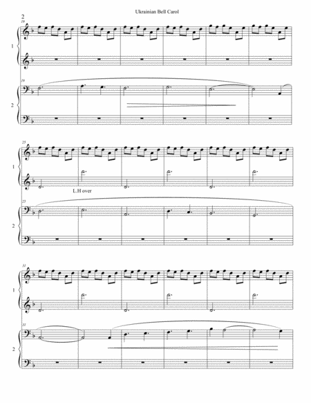 Ukrainian Bell Carol Piano Four Hands Page 2