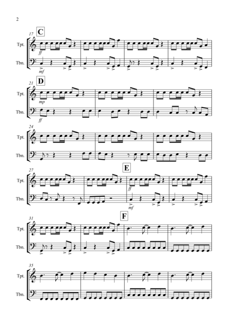 Under Pressure For Trumpet And Trombone Duet Page 2