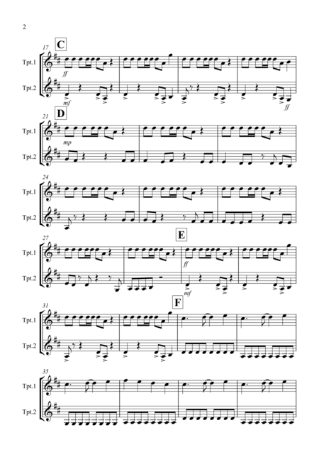 Under Pressure For Trumpet Duet Page 2