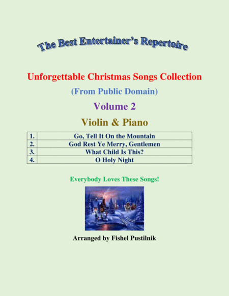 Unforgettable Christmas Songs Collection From Public Domain For Violin And Piano Volume 2 Video Page 2