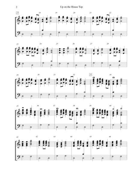 Up On The House Top For 3 Octave Handbell Choir Page 2