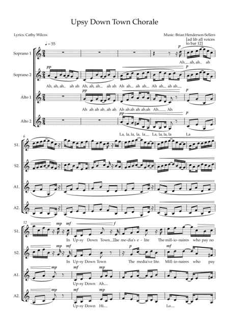 Upsy Down Town Chorale Page 2