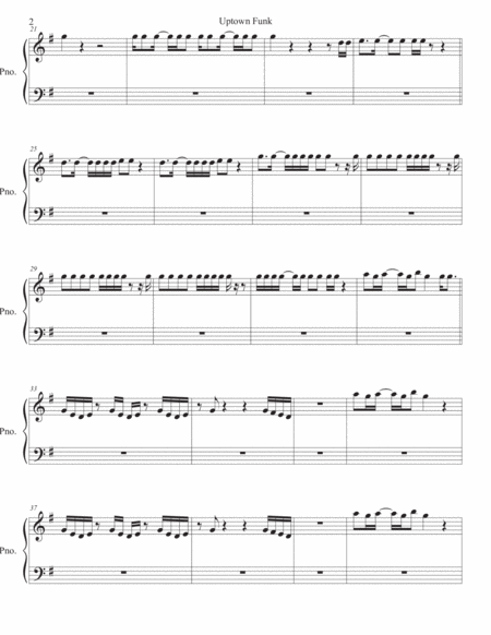 Uptown Funk Piano Page 2