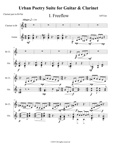 Urban Poetry Suite For Guitar And B Flat Clarinet Page 2